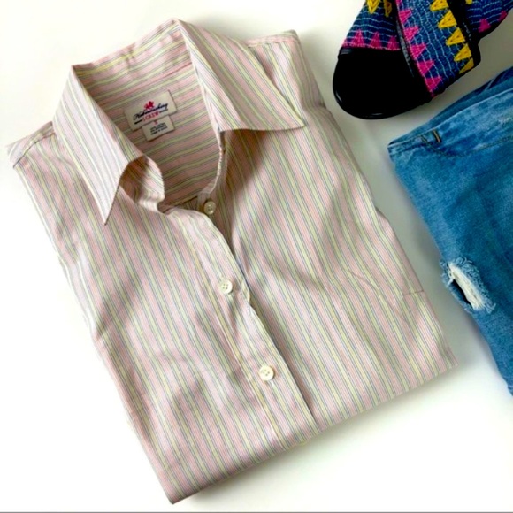 J. Crew Tops - J. Crew Haberdashery Striped Button Down Shirt (size S)